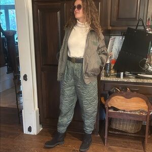 Vintage USAF Sz M DOD Green Quilted Winter Weight Pants GVC
